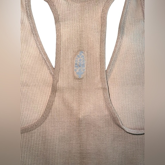 🏀Free People FP Movement The Free Throw Long Crop Tank Varsity Blue Tan XS XL - Picture 10 of 15